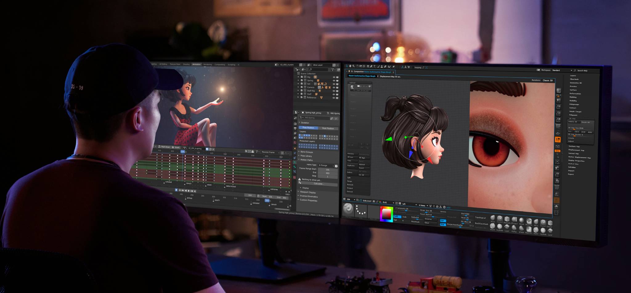 Designer scenario with two displays